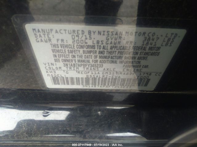 3N1AB7AP8FY345233 Nissan SENTRA SR