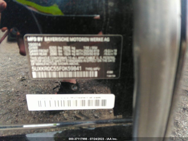 BMW X5 Xdrive35i 2015 5UXKR0C55F0K59841 Image 9