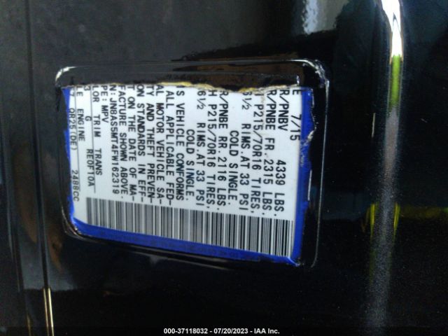 JN8AS5MT4FW162319 Nissan Rogue Select S