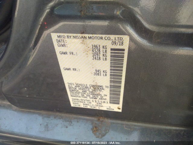 Nissan Altima 2.5 Platinum 2019 1N4BL4FV3KC115581 Image 9