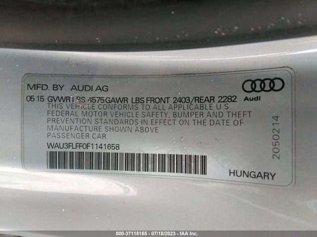 WAU3FLFF0F1141658 Audi A3 2.0t Premium Plus