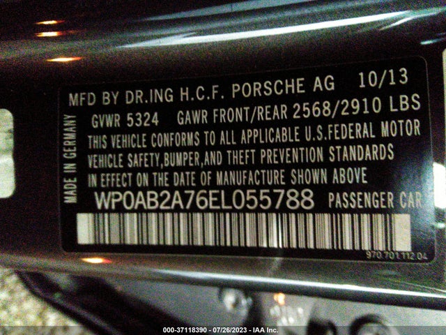 2014 Porsche Panamera, VIN: WP0AB2A76EL055788