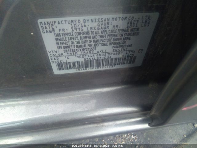 3N1AB7APXHY215537 Nissan SENTRA S