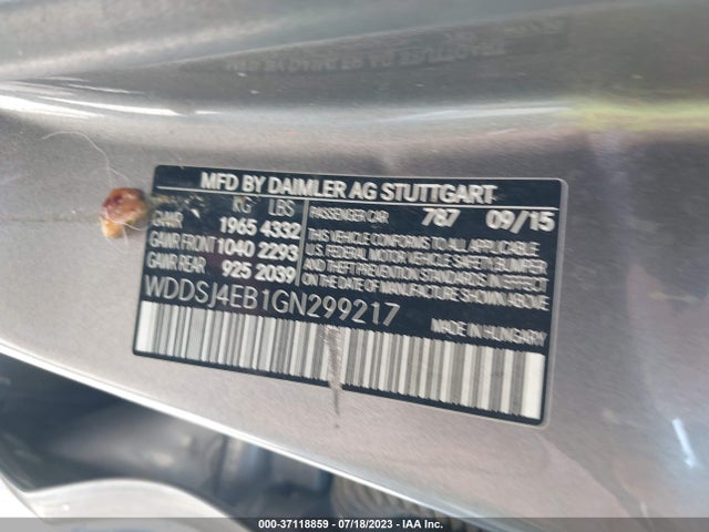 WDDSJ4EB1GN299217 Mercedes-Benz Cla Cla 250