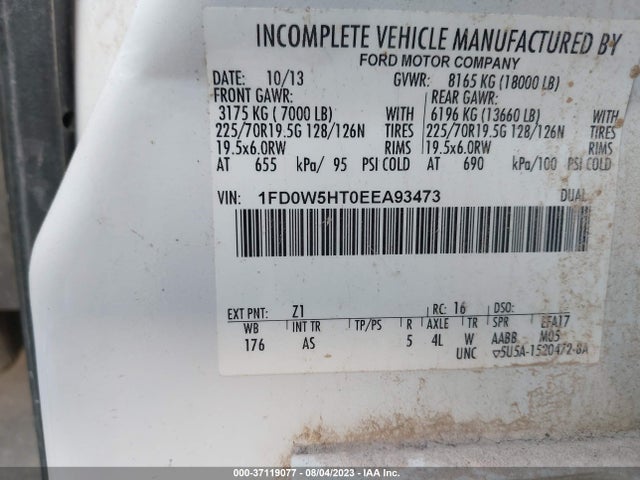 2014 Ford F-550, VIN: 1FD0W5HT0EEA93473