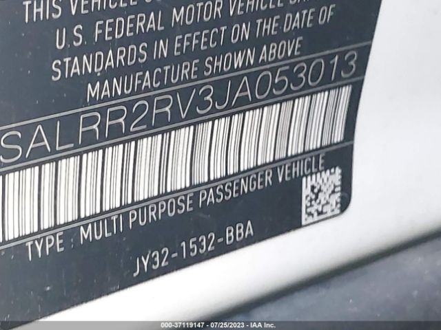 SALRR2RV3JA053013 Land Rover Discovery Hse