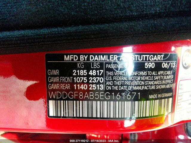 WDDGF8AB5EG161671 Mercedes-Benz C-class C 300