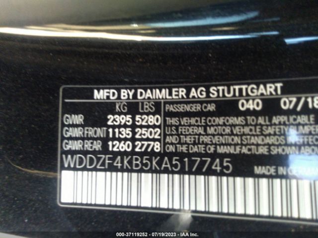 WDDZF4KB5KA517745 Mercedes-Benz E-class E 300