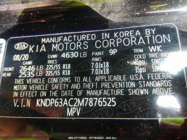 KNDP63AC2M7876525 KIA SPORTAGE S