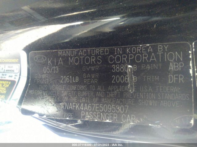 KNAFK4A67E5095307 KIA FORTE LX