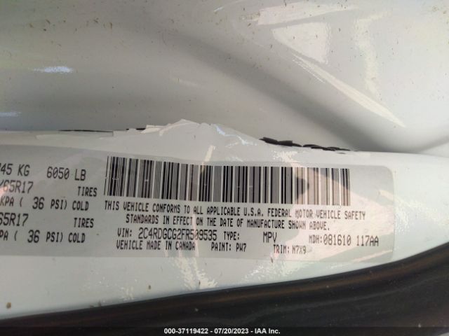 2C4RDGCG2FR509535 Dodge Grand Caravan Sxt