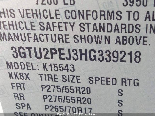 3GTU2PEJ3HG339218 GMC Sierra 1500 Denali