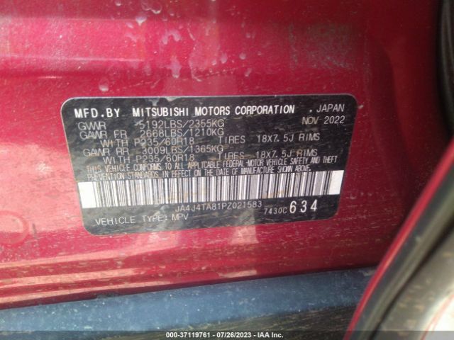 JA4J4TA81PZ021583 Mitsubishi Outlander Es