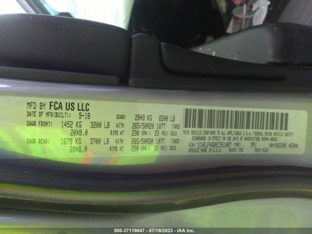 1C4RJFAG6KC551487 Jeep Grand Cherokee Altitude