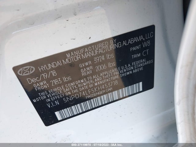 Hyundai ELANTRA SE 2019 5NPD74LF5KH453718 Image 15