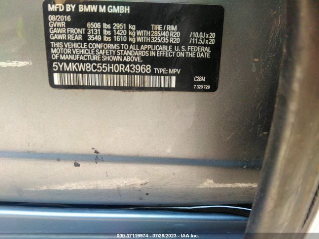 5YMKW8C55H0R43968 BMW X6 M