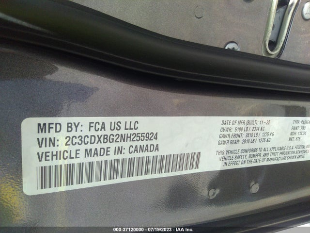 Dodge Charger Sxt 2022 2C3CDXBG2NH255924 Image 9