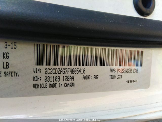 2C3CDZAG7FH805410 Dodge Challenger Sxt