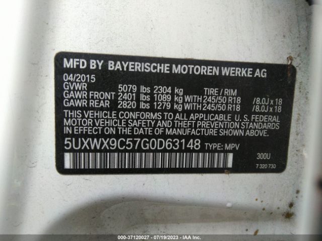 5UXWX9C57G0D63148 BMW X3 Xdrive28i