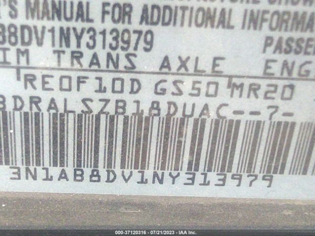 3N1AB8DV1NY313979 Nissan SENTRA SR