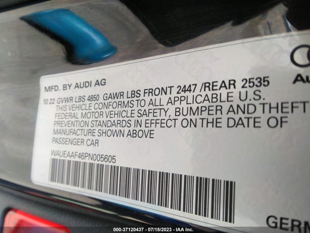 2023 Audi A4, VIN: WAUEAAF46PN005605