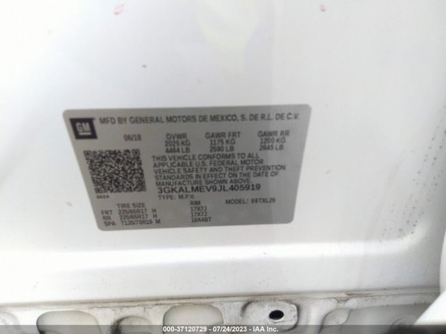 3GKALMEV9JL405919 GMC Terrain Sle