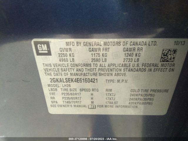 2GKALSEK4E6160421 GMC Terrain Slt