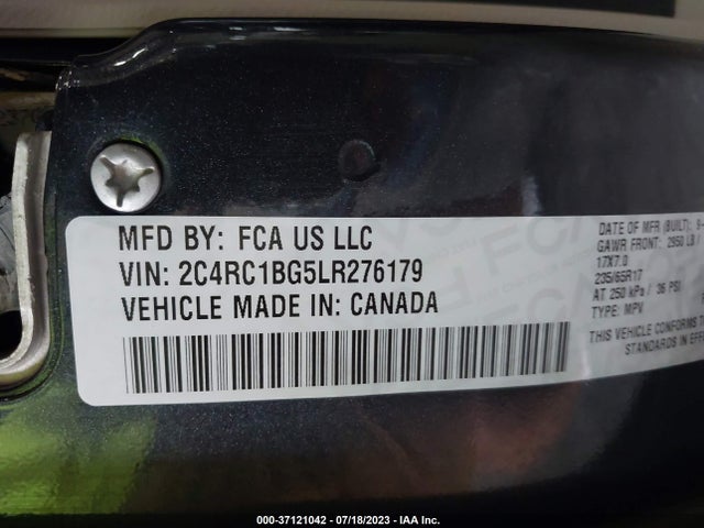 2C4RC1BG5LR276179 Chrysler Pacifica Touring L