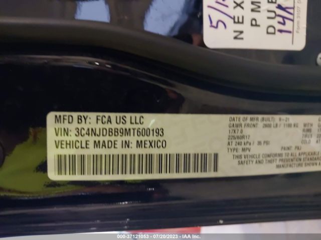 3C4NJDBB9MT600193 Jeep Compass Latitude