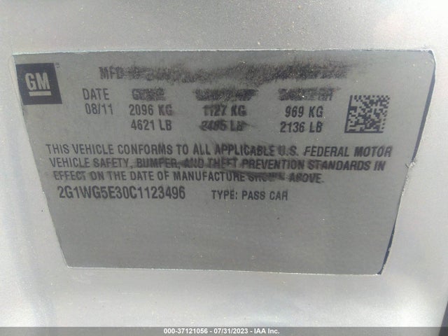 Chevrolet Impala Limited Lt 2014 2G1WB5E32E1125428 Image 9