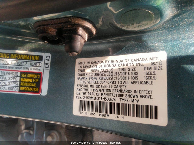 Honda CR-V LX 2014 2HKRM3H31EH500674 Image 9
