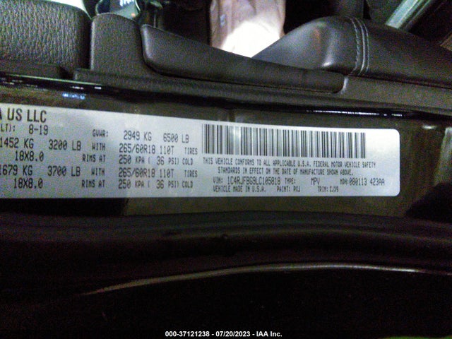 2020 JEEP GRAND CHEROKEE LIMITED 4X4 VIN: 1C4RJFBG9LC105818