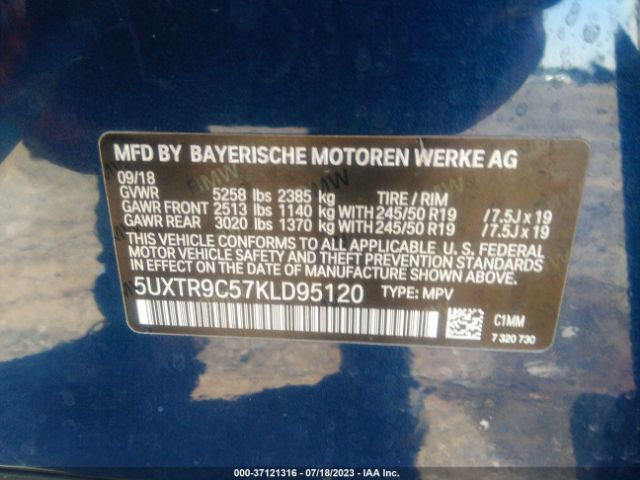 5UXTR9C57KLD95120 BMW X3 Xdrive30i