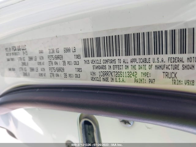 1C6RR7KT2GS113242 RAM 1500 Express