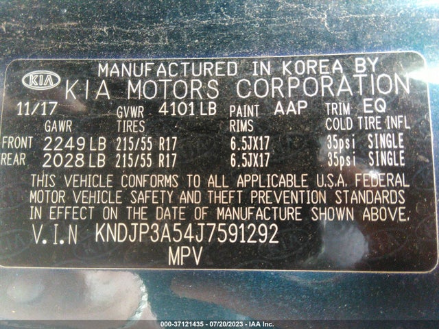 KIA SOUL + 2018 KNDJP3A54J7591292 Image 15