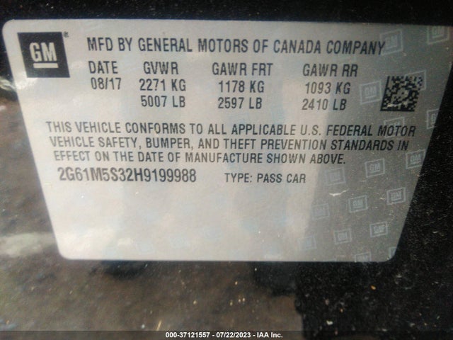 2G61M5S32H9199988 Cadillac XTS LUXURY