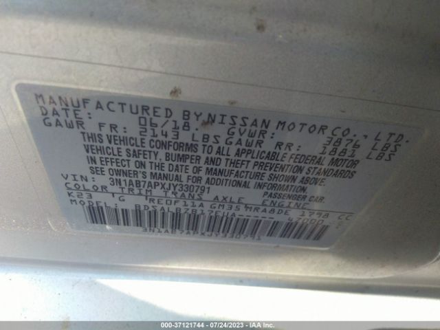 3N1AB7APXJY330791 Nissan SENTRA S