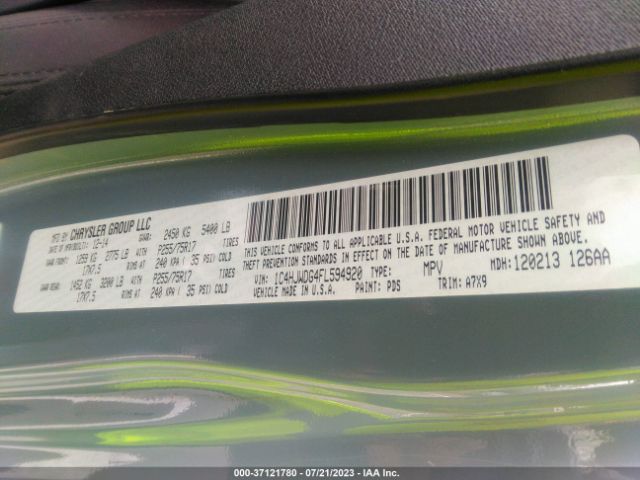 1C4HJWDG4FL594920 Jeep Wrangler Unlimited Sport