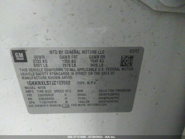 GMC Acadia Denali 2018 1GKKNXLS7JZ107662 Image 9