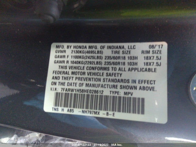 Honda CR-V EX 2017 7FARW1H58HE028612 Image 15