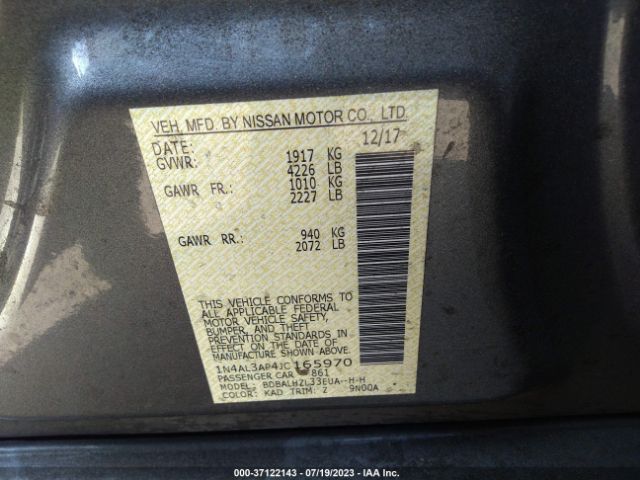 1N4AL3AP4JC165970 Nissan Altima 2.5 Sr