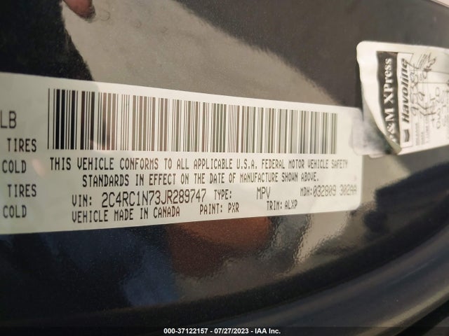 2C4RC1N73JR289747 Chrysler Pacifica Hybrid Limited