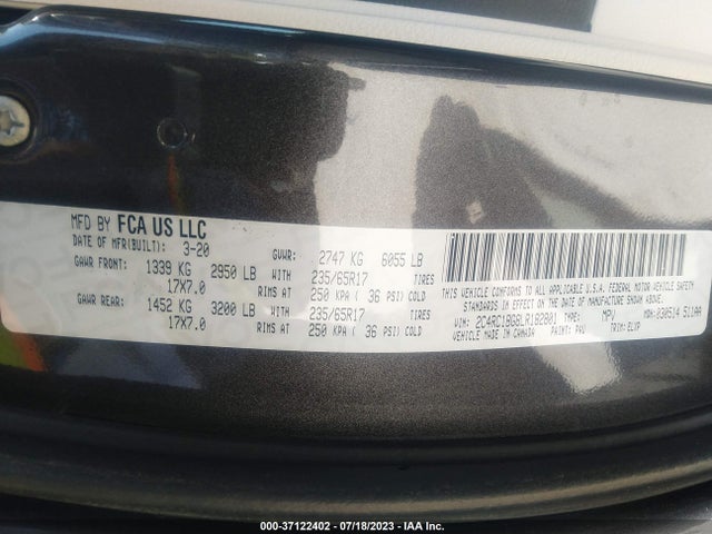 2C4RC1BG8LR182801 Chrysler Pacifica Touring L