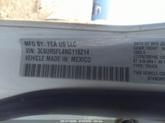 3C6UR5FL4NG118214 RAM 2500 Laramie