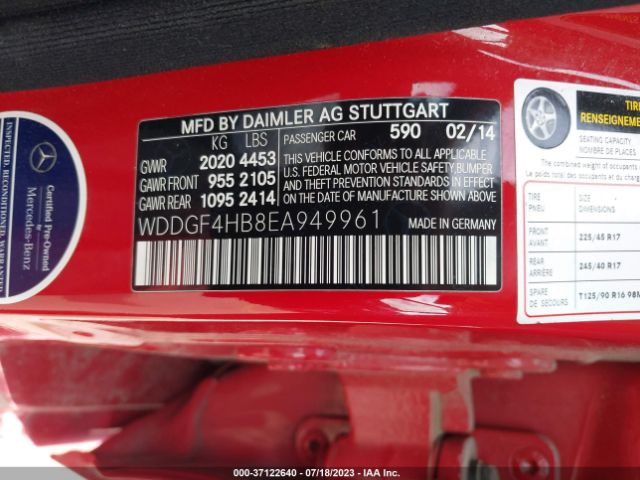 WDDGF4HB8EA949961 Mercedes-Benz C-class C 250