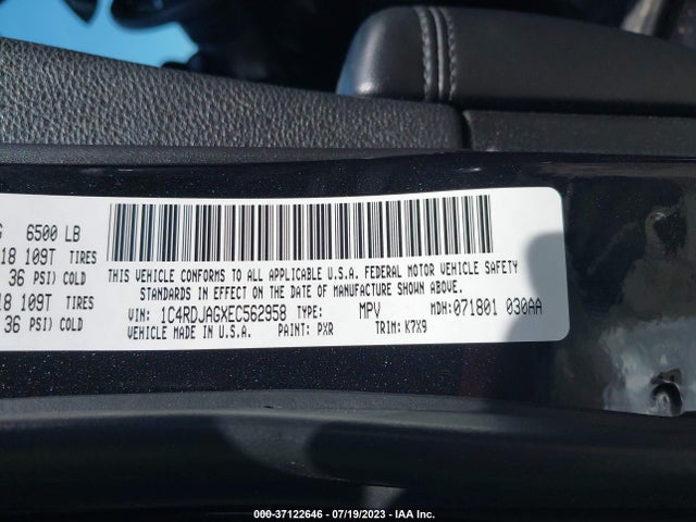 Dodge Durango Sxt 2014 1C4RDJAGXEC562958 Image 9