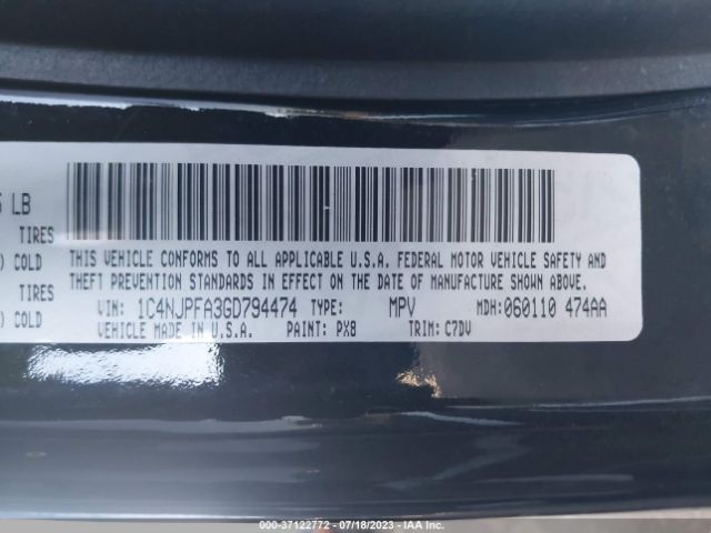 1C4NJPFA3GD794474 Jeep Patriot Latitude