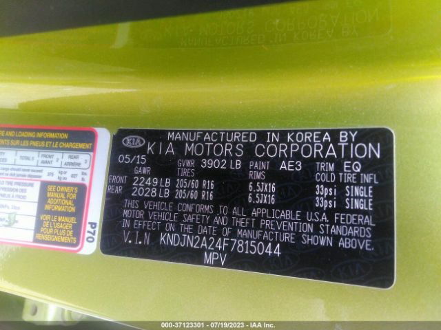 KNDJN2A24F7815044 KIA Soul Base