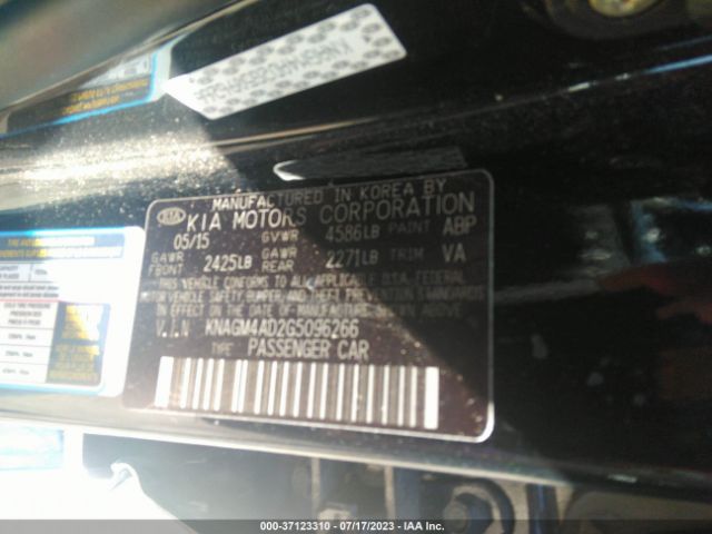KNAGM4AD2G5096266 KIA OPTIMA HYBRID