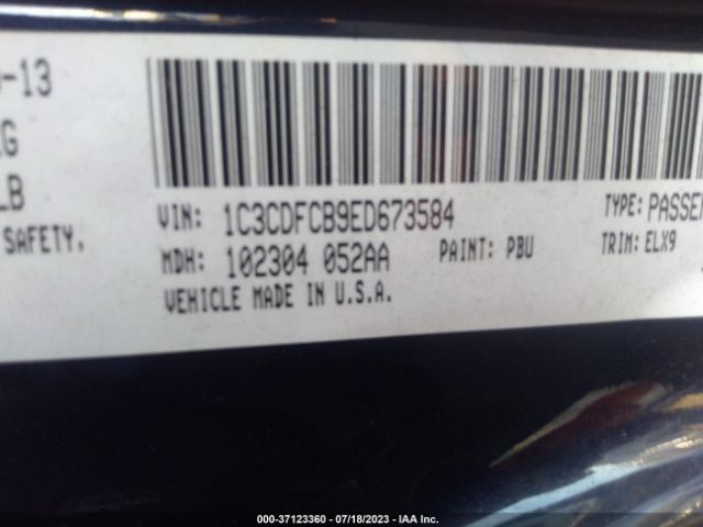 1C3CDFCB9ED673584 Dodge Dart Limited